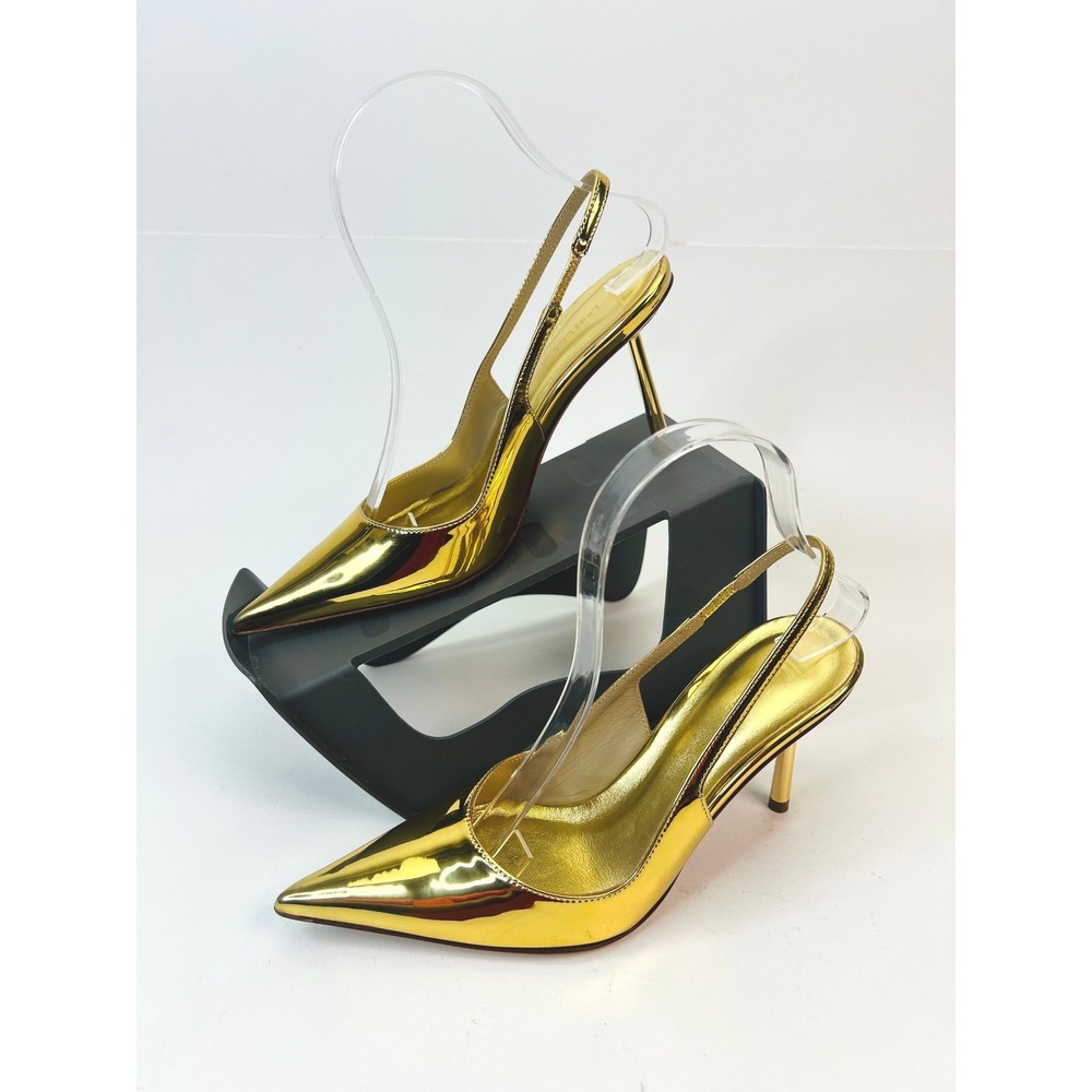 Le Silla Bella‎ Metallic Slingback Pumps Women's US 7 Gold